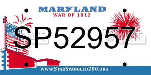 SP52957 Maryland License Plate