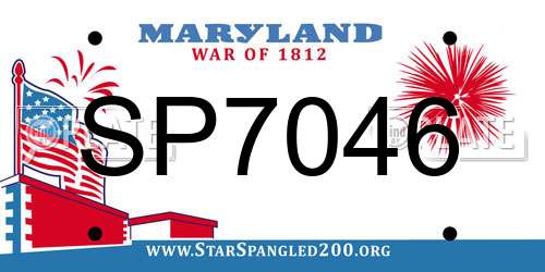SP7046 Maryland License Plate