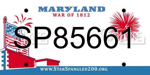 SP85661 Maryland License Plate