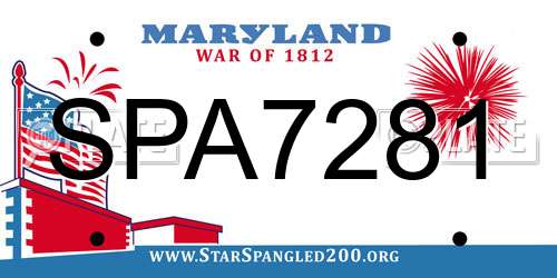 SPA7281 Maryland License Plate
