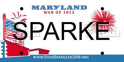 SPARKE Maryland License Plate