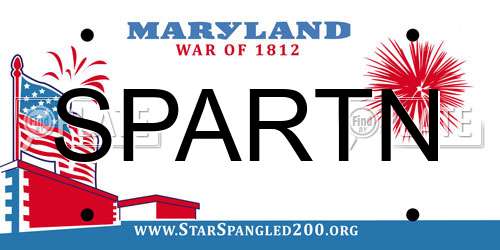 SPARTN Maryland License Plate