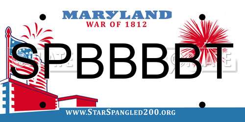 SPBBBBT Maryland License Plate