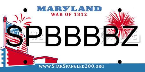 SPBBBBZ Maryland License Plate