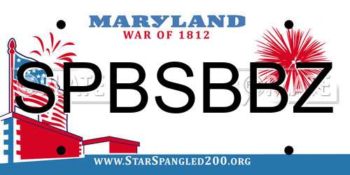 SPBSBBZ Maryland License Plate