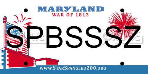 SPBSSSZ Maryland License Plate