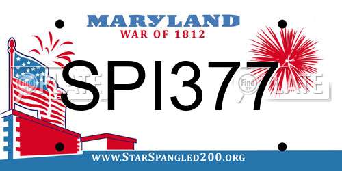 SPI377 Maryland License Plate