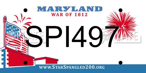 SPI497 Maryland License Plate