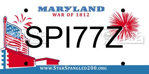 SPI77Z Maryland License Plate