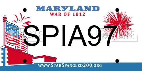 SPIA97 Maryland License Plate