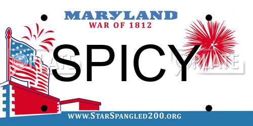 SPICY Maryland License Plate