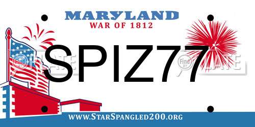 SPIZ77 Maryland License Plate