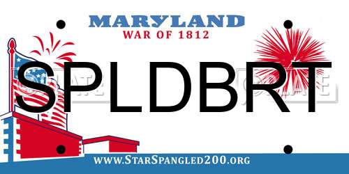 SPLDBRT Maryland License Plate