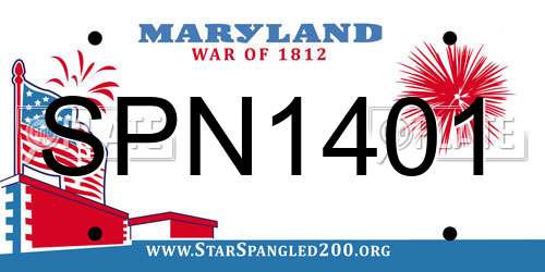 SPN1401 Maryland License Plate