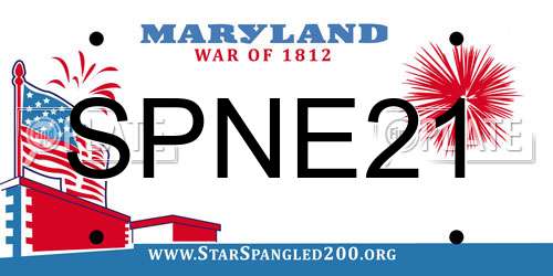 SPNE21 Maryland License Plate