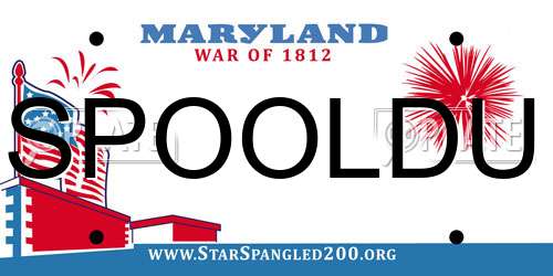 SPOOLDU Maryland License Plate