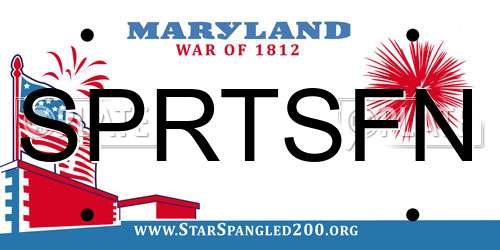 SPRTSFN Maryland License Plate