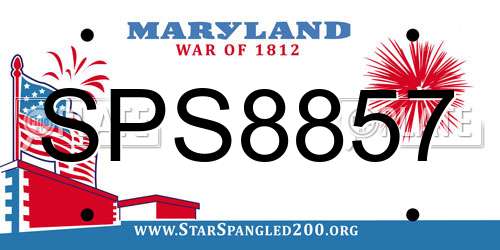 SPS8857 Maryland License Plate