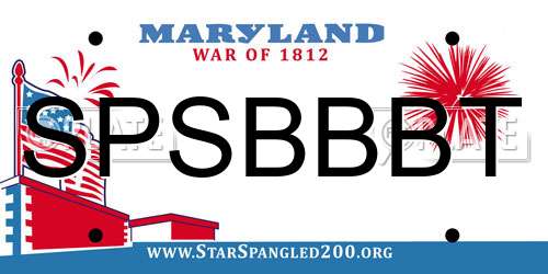 SPSBBBT Maryland License Plate
