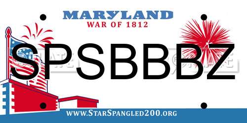 SPSBBBZ Maryland License Plate