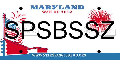SPSBSSZ Maryland License Plate