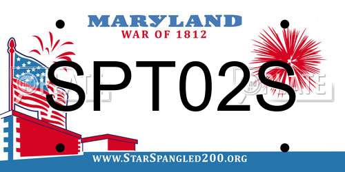 SPT02S Maryland License Plate