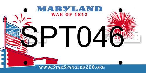 SPT046 Maryland License Plate