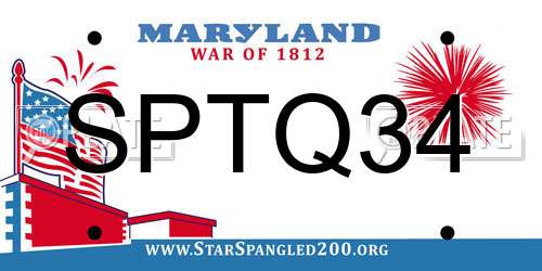 SPTQ34 Maryland License Plate