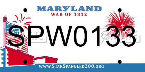 SPW0133 Maryland License Plate