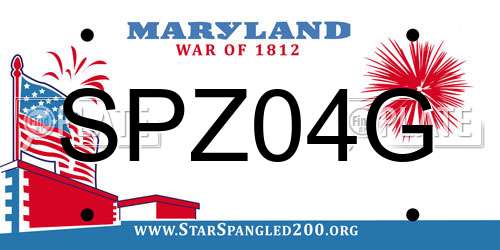 SPZ04G Maryland License Plate