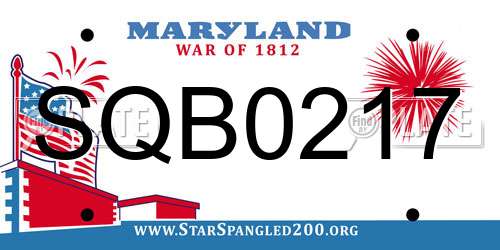 SQB0217 Maryland License Plate