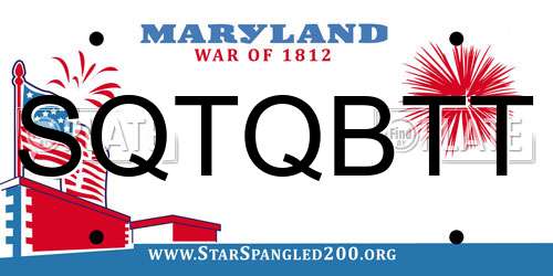 SQTQBTT Maryland License Plate