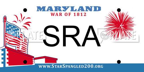SRA Maryland License Plate