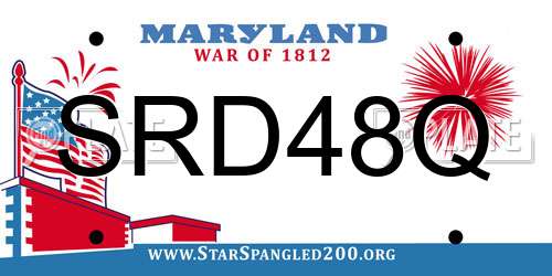 SRD48Q Maryland License Plate