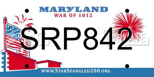 SRP842 Maryland License Plate