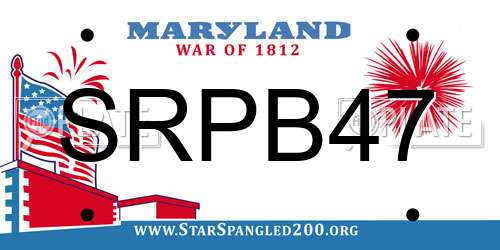 SRPB47 Maryland License Plate
