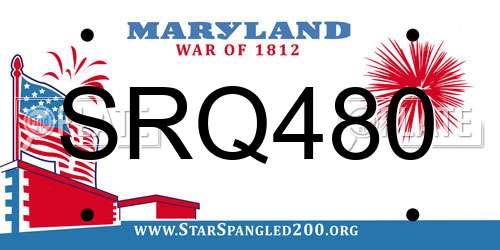 SRQ480 Maryland License Plate
