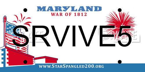 SRVIVE5 Maryland License Plate