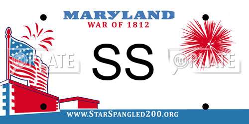 SS Maryland License Plate
