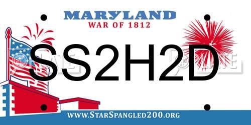 SS2H2D Maryland License Plate