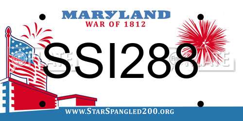 SSI288 Maryland License Plate