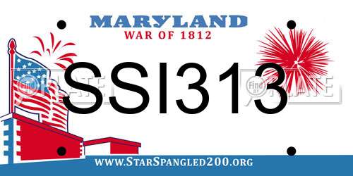 SSI313 Maryland License Plate