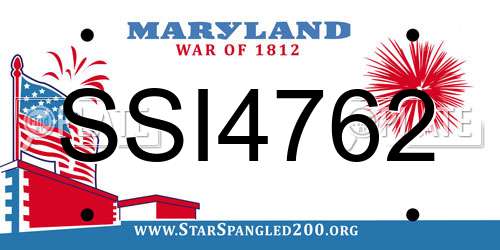 SSI4762 Maryland License Plate