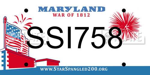 SSI758 Maryland License Plate