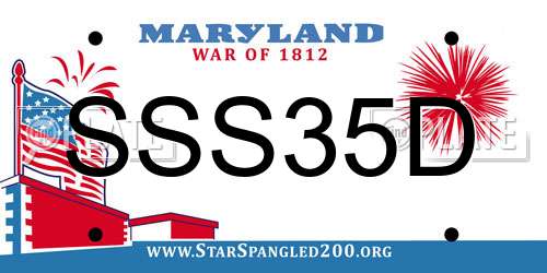 SSS35D Maryland License Plate