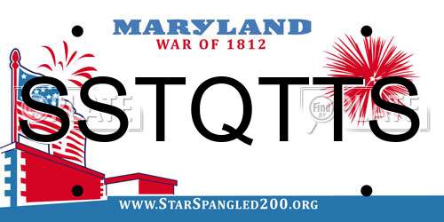 SSTQTTS Maryland License Plate