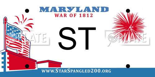 ST Maryland License Plate