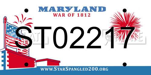 ST02217 Maryland License Plate