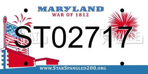 ST02717 Maryland License Plate