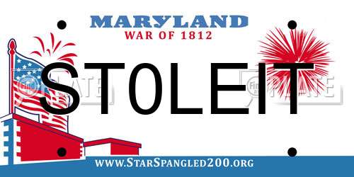 ST0LEIT Maryland License Plate